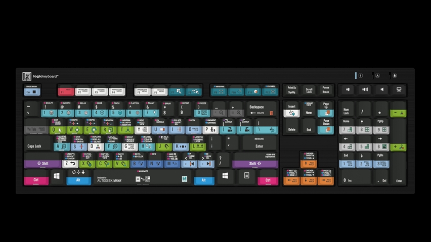 Autodesk Maya<br>NERO Slimline Keyboard – Windows<br>